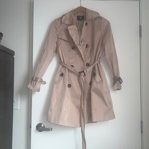 Women's Trench Coat Double-Breasted Classic Lapel Overcoat Belted Slim Outerwear